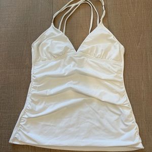 White tankini swim suit top